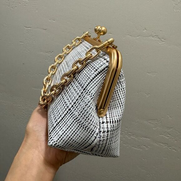 Handmade Genuine Leather Kisslock Clutch/Wristlet/Shoulder Bag & 2 Chain Styles - Picture 14 of 16